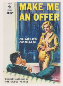 Make Me An Offer Prostitute Adult Pulp Fiction Book Postcard