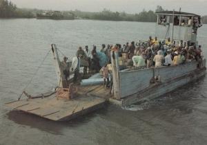 Gambia Ferry Boat African Ship Postcard