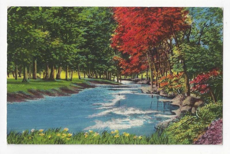 Greetings Frankfort NY Auxiliary Markings Vintage Postcard