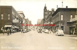 MI, Marquette, Michigan, RPPC, South Front Street, Business Area, Photo No 30932