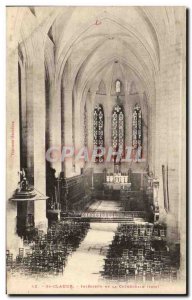 Old Postcard St Claude Interior of the Cathedral