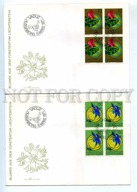 440639 Liechtenstein 1971 FDC Nature conservation flora flowers block stamps