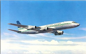 Air New Zealand DC-8 Jetliner 1950s-60s Mid-Flight Photochrome Postcard