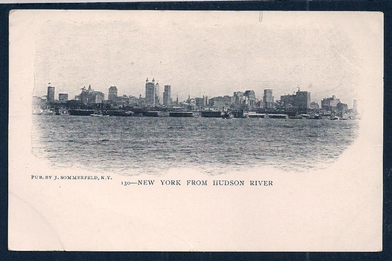 New York View From Hudson River New York NY Unused c1905