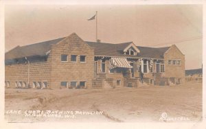 Milwaukee Wisconsin Lake Shore Bathing Pavilion Real Photo Postcard AA64238