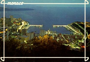 Monaco Mont Carlo The Port By Night 1987