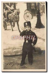 Old Postcard Police Detective Children