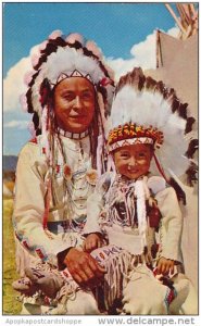 Indian Chief And Papoose In Califorina