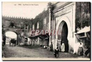 Old Postcard Morocco FEZ Porte Bab Sagma