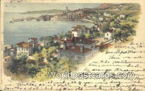 Menton, France, Carte, 1902 