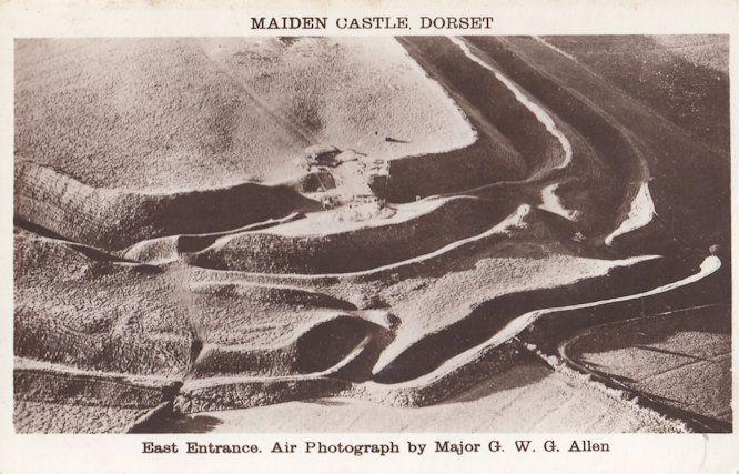 Maiden Castle East Entrance Dorset Military Leader Old Postcard