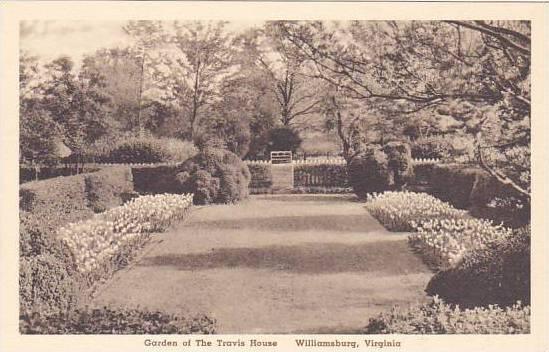 Virginia Williamsburg Garden Of The Travis House Albertype