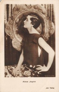 ALICE JOYCE Silent Film Actress Movie Star c1910s Iris Verlag Vintage Postcard