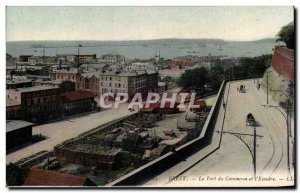 Old Postcard Brest Port Du Commerce and The Wing