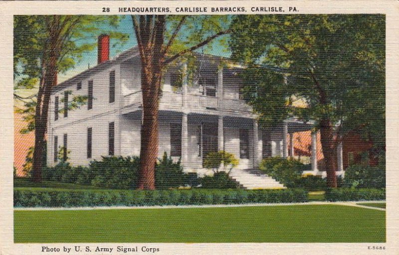 Postcard Headquarters Carlisle Barracks Carlisle PA