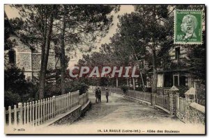 Old Postcard La Baule Allee Des Bouleaux