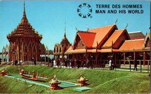 Circa 1960 Terre Des Hommes Man And His World Thailand Vintage Postcard Montreal