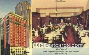 Bristol Room, Hotel Bristol, Pink Elephant Restaurant, New York City, NYC USA...