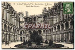 Postcard Old St Germain en Laye Inner courtyard of Chateau