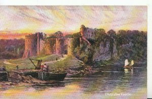 Wales Postcard - Art View of Chepstow Castle - Monmouthshire - Ref 20026A