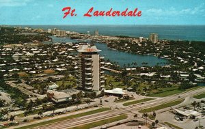 Vintage Postcard Winding Waterways Great Hotels Beaches Fort Lauderdale Florida