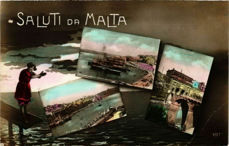 CPA AK MALTA-Saluti da Malta (320195)