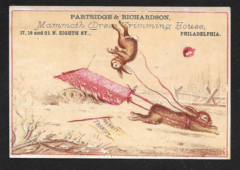 VICTORIAN TRADE CARD Partridge & Richardson Dress Trimming