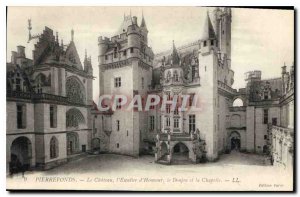 Old Postcard Pierrefonds Chateau Honor Staircase of the Dungeon and the Chapel