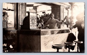 DS3/ Detroit Highland Park Michigan RPPC Postcard Buzzell Soda Fountain 31