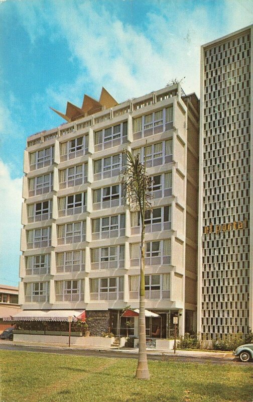 Postcard 1964 HOTEL EL PORTAL Center of Famous Condado San Juan P.R. VPC0.