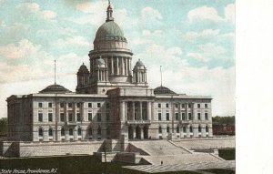 Vintage Postcard 1900's State House Building Providence Rhode Island Structure 