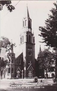 Illinois Carlyle St Mary's Catholic Church Real Photo RPPC