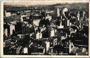 Argentina Buenos Aires Vista Del Centro Vintage Postcard C124