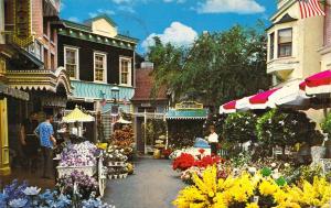 Disneyland, Flower Mart, Main Street, Postally Used,  Old Postcard