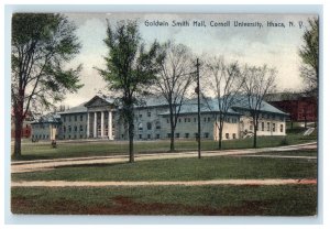 Golden Smith Hall Cornell University Ithaca NY Handcolored Rotograph Postcard