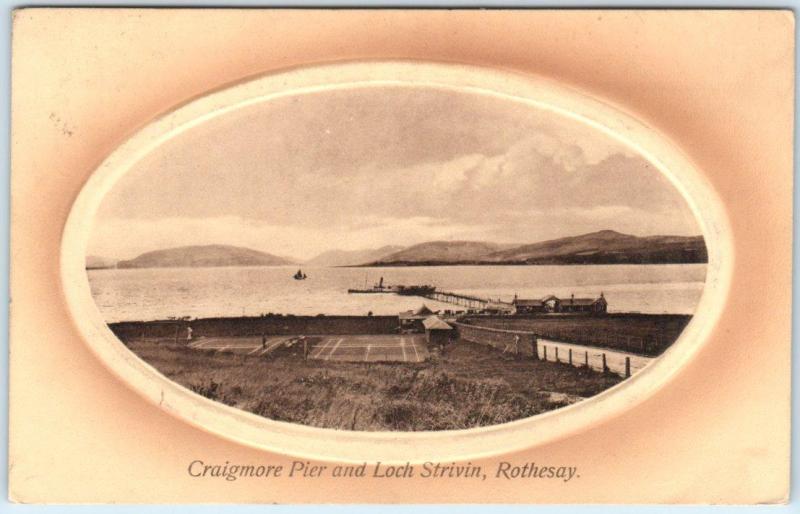 ROTHESAY, Isle of Bute  Scotland  CRAIGMORE PIER Loch Strivin  1910  Postcard