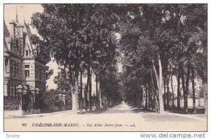 Chalons-Sur-Marme, France, 1900-1910s ; Les Allees Saint-Jean