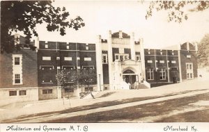 F85/ Morehead Kentucky RPPC Postcard Maysville College Gym Auditorium 4