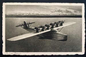 Mint Dornier DOX Giant Seaplane Real Picture Postcard Flying Over Bodensee