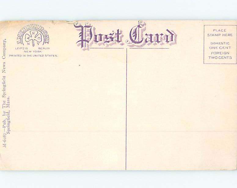 Divided-Back BRIDGE SCENE Springfield Massachusetts MA H9059