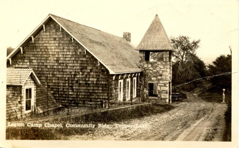 NY - Tupper Lake. Legion Camp, Chapel, Community Bldg   RPPC