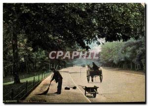 Old Postcard Bois de Boulogne Road Suresnes morning