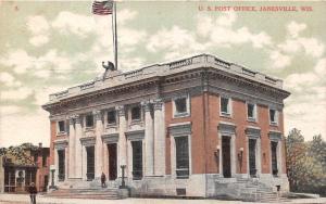 JANESVILLE, WI Wisconsin         POST OFFICE   Rock County      c1910's Postcard