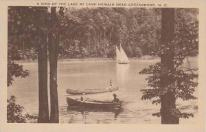 North Carolina Greensboro A View Of The Lake At Camp Herman Near Greensboro A...