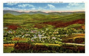 View North Adams from West View Gift Shop Mohawk Trail MA Vintage Postcard S09