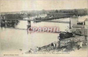 Postcard Old Saint Florent the Old Suspension Bridge on the Loire