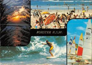 BR101966 forster nsw sunset surfboard  australia