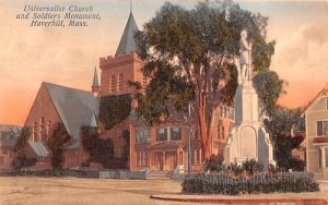 Universalist Church in Haverhill, Massachusetts and Soldier's Monument.