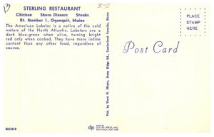 Maine Ogunquit , Sterling Restaurant