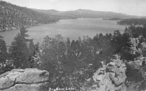 RPPC BIG BEAR LAKE CALIFORNIA PINE KNOT DPO REAL PHOTO POSTCARD 1922